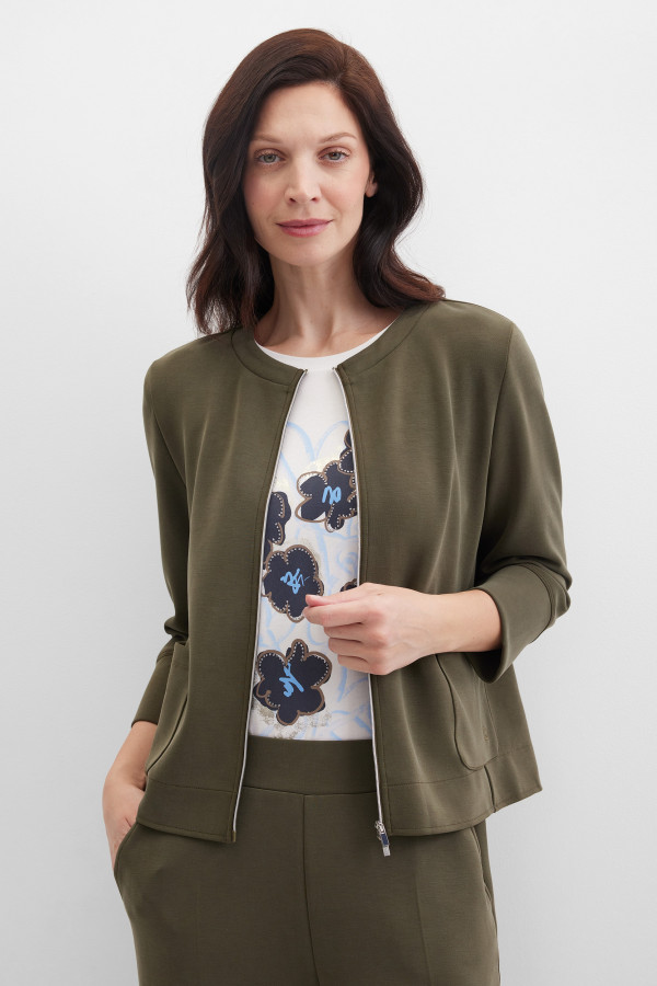 Жакет трикотажный на молнии