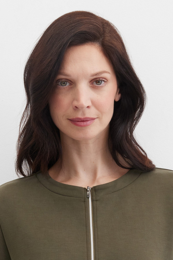 Жакет трикотажный на молнии