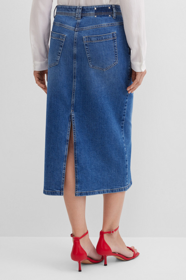 Юбка миди джинсовая