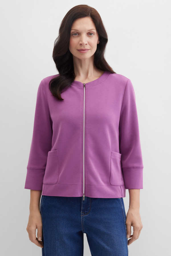 Жакет трикотажный на молнии