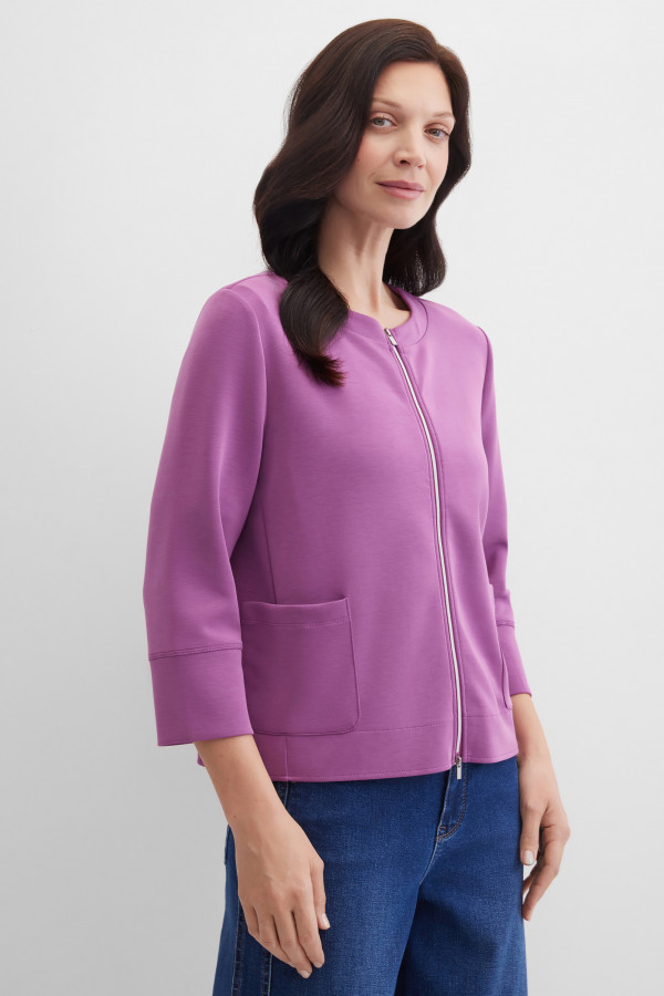 Жакет трикотажный на молнии