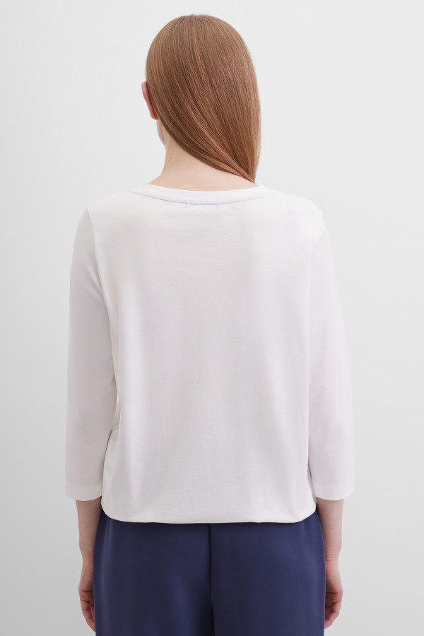 Лонгслив с принтом на кулиске