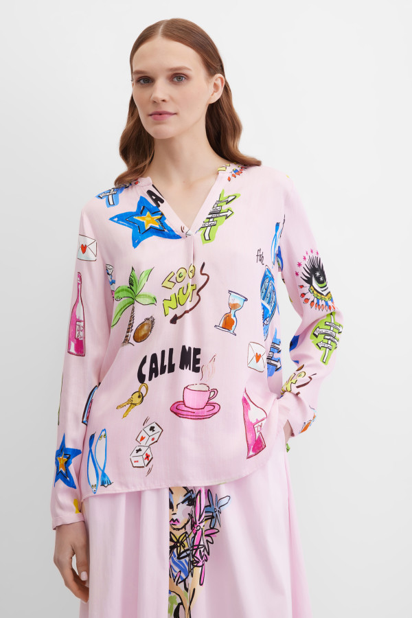 Блузка с длинным рукавом