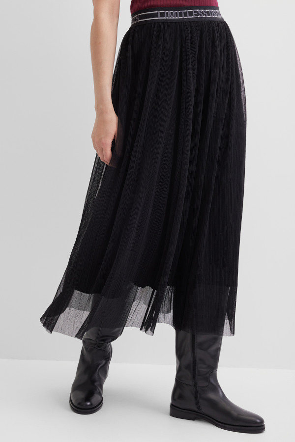 Юбка миди из сетчатой ткани