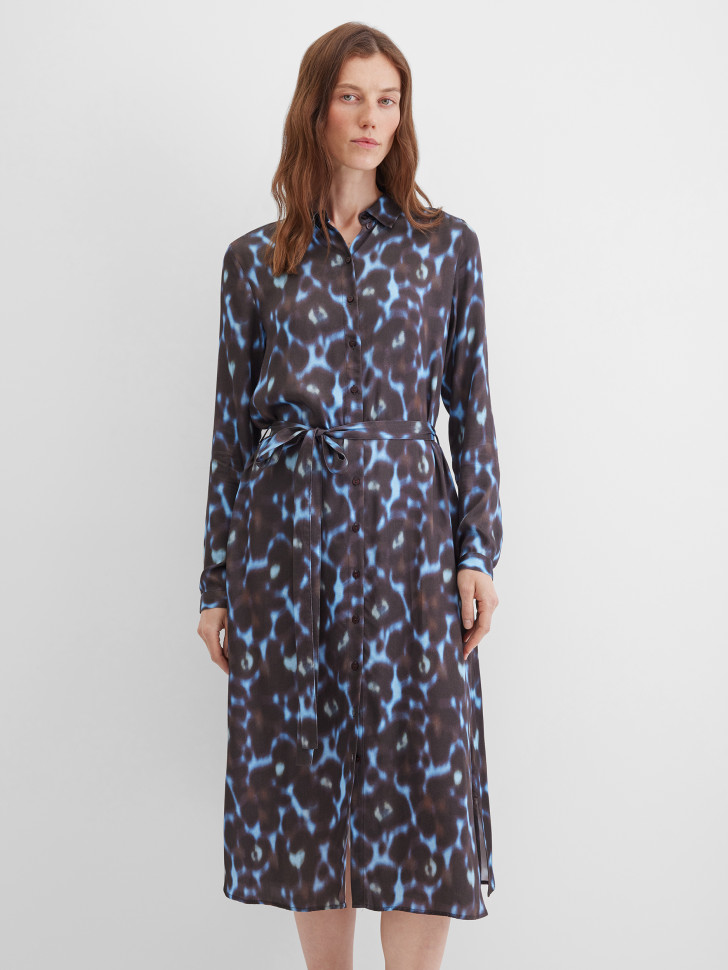 Платье-рубашка макси