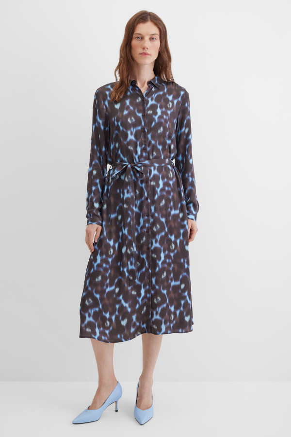 Платье-рубашка макси