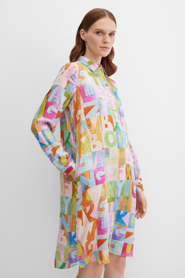 Платье-рубашка миди