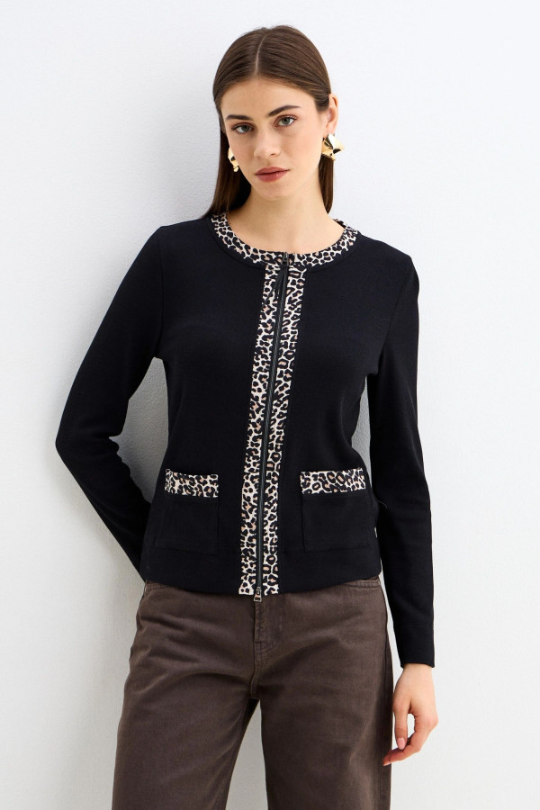Кардиган трикотажный на молнии