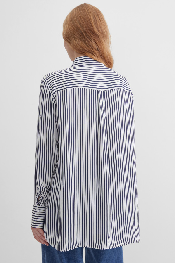 Блузка свободная в полоску