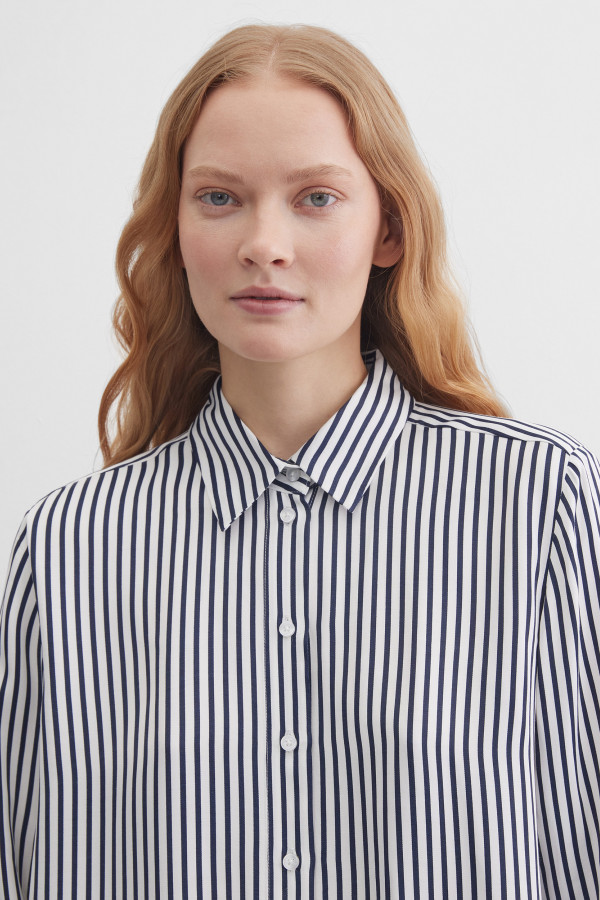 Блузка свободная в полоску
