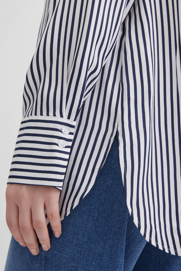 Блузка свободная в полоску