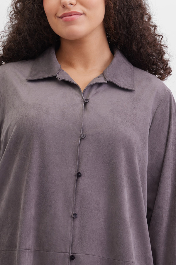 Рубашка из экозамши