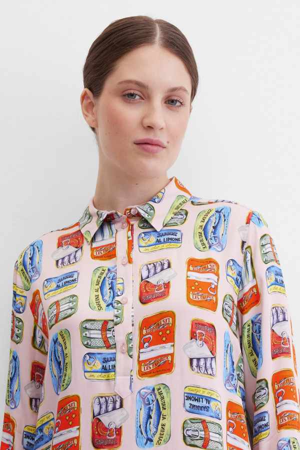 Платье-рубашка миди