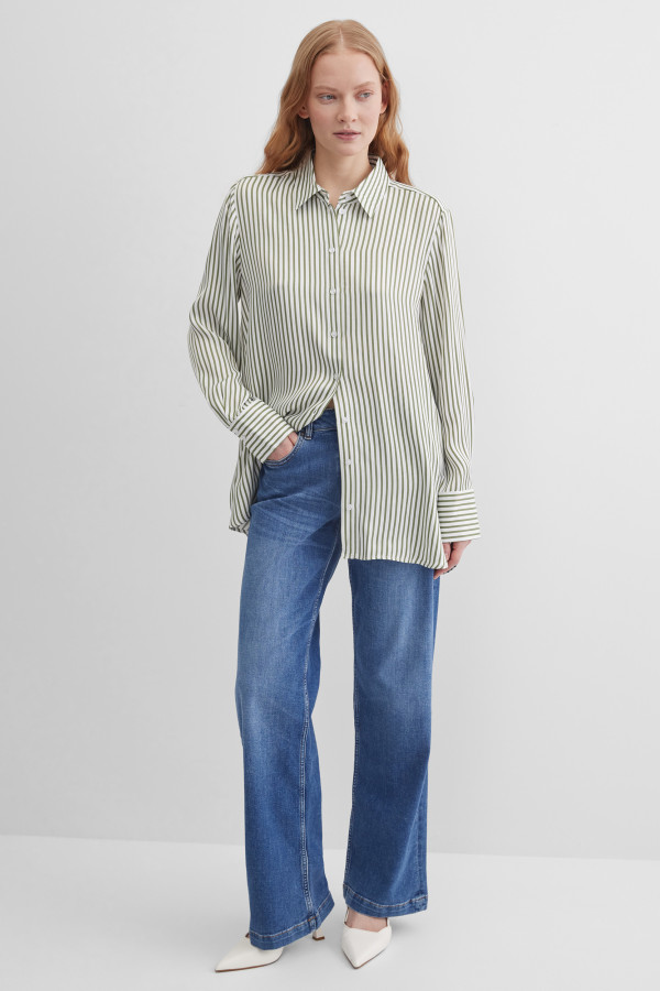 Блузка свободная в полоску