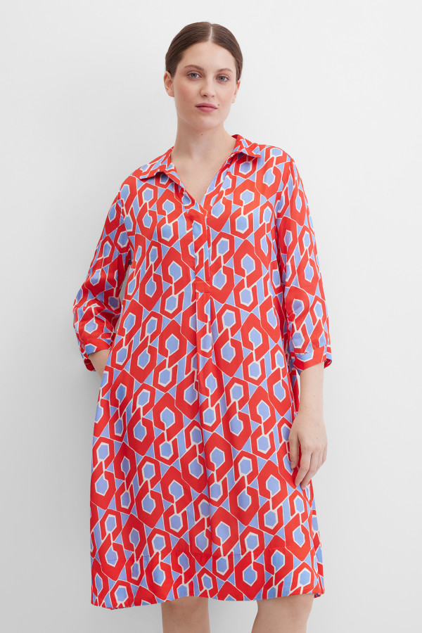 Платье-рубашка миди