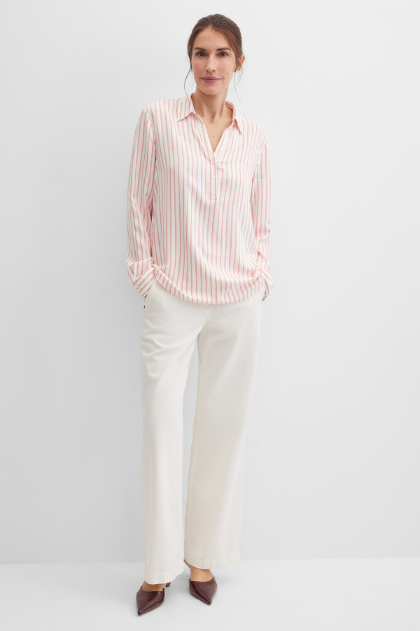 Рубашка свободная в полоску