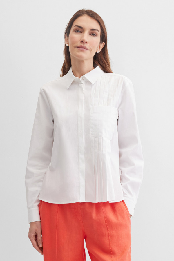 Блузка со складками плиссе