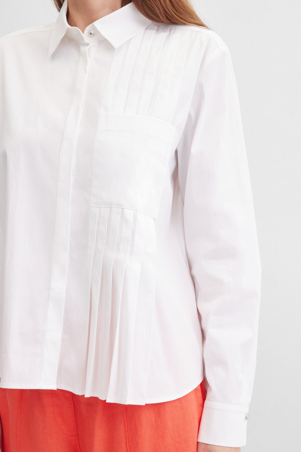 Блузка со складками плиссе