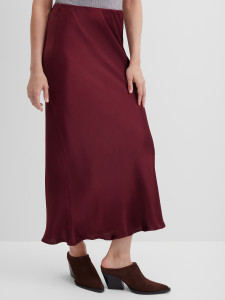 Юбка макси атласная