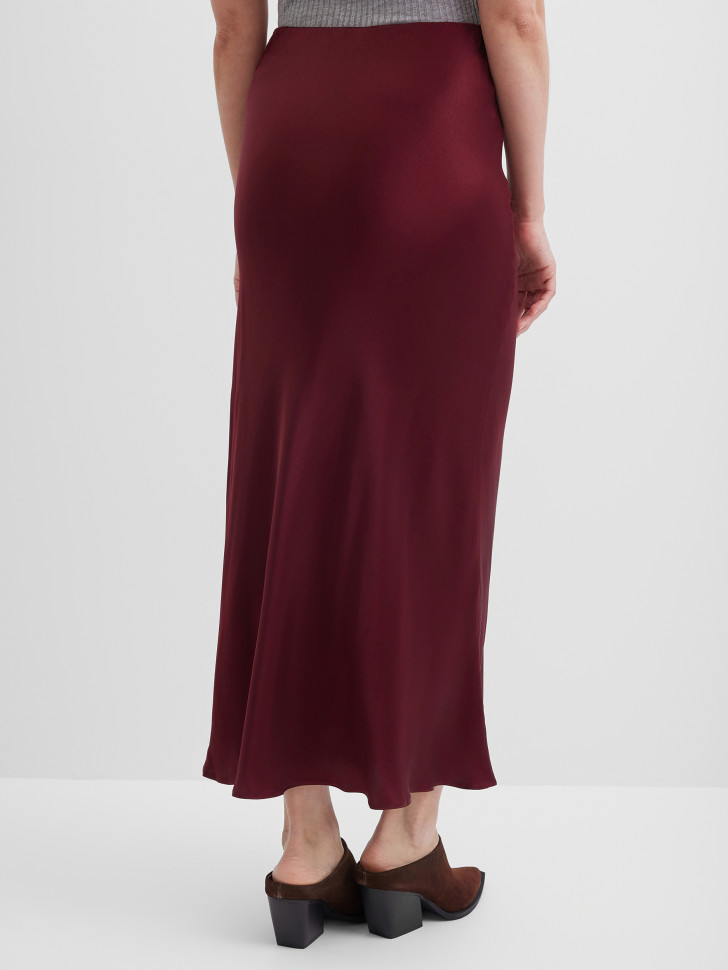 Юбка макси атласная