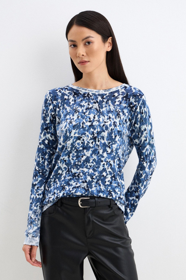 Джемпер с цветочным принтом