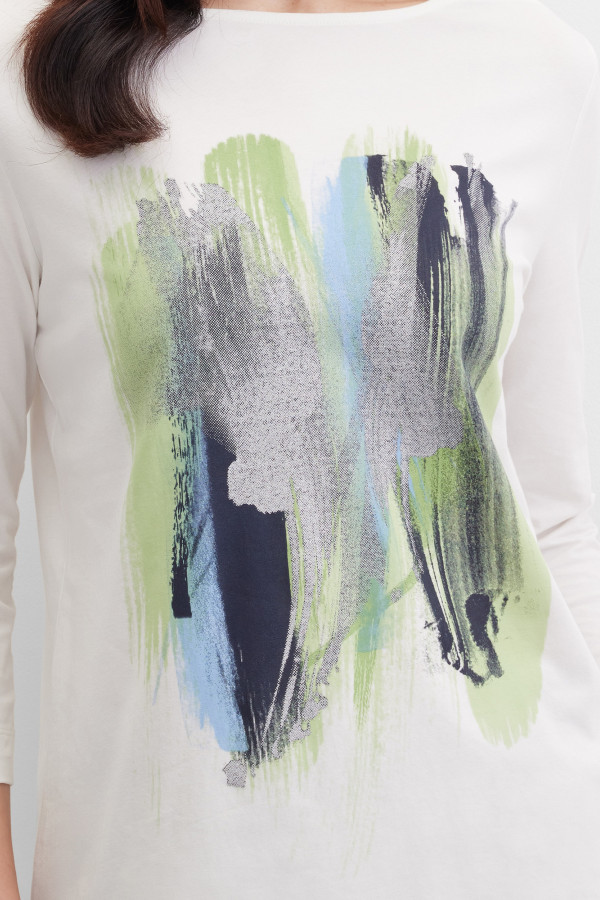 Лонгслив с абстрактным рисунком