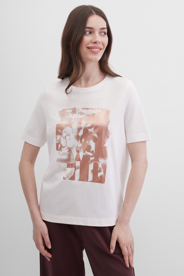 Лонгслив с абстрактным принтом