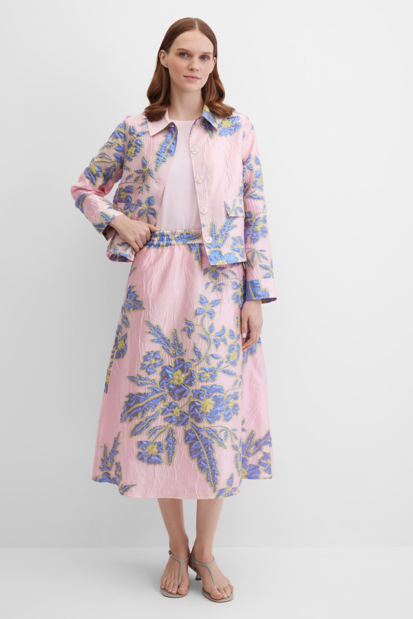 Юбка с рельефным цветочным рисунком