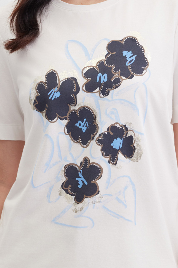 Футболка с цветочным принтом