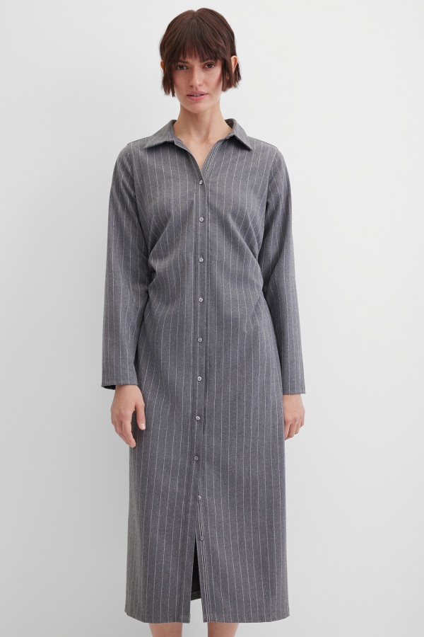 Платье-рубашка в полоску