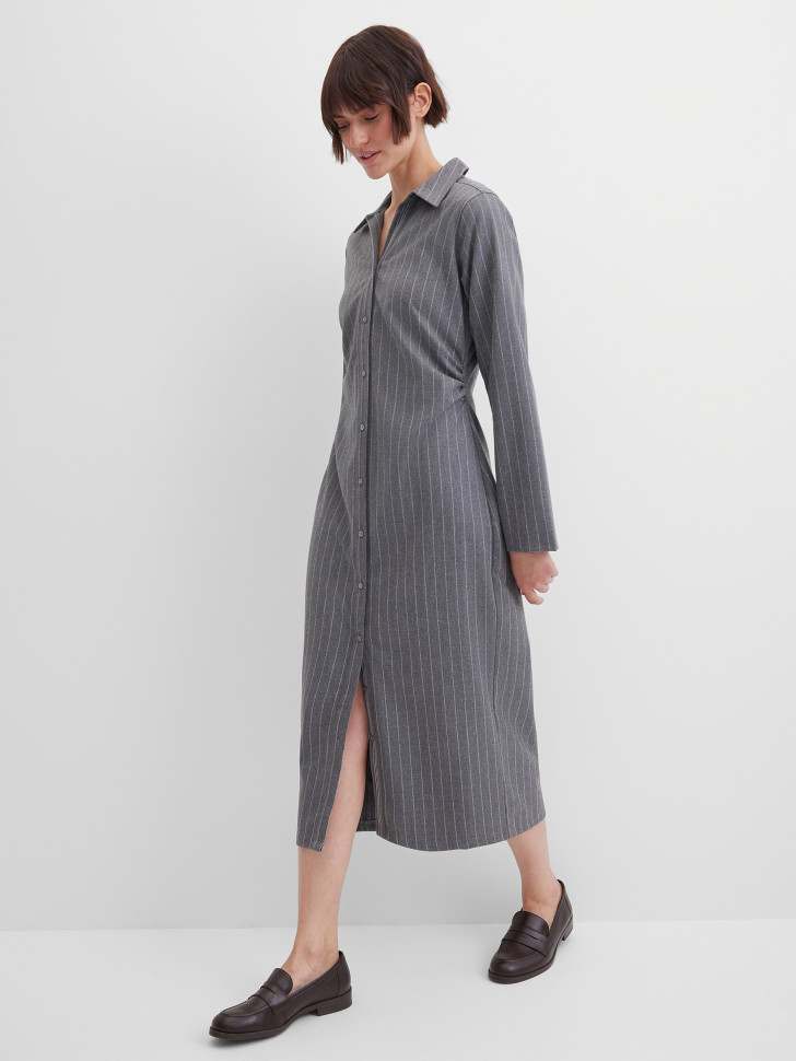 Платье-рубашка в полоску