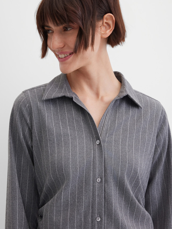 Платье-рубашка в полоску