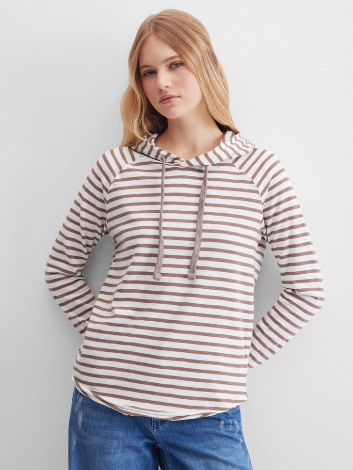 Лонгслив-худи с капюшоном