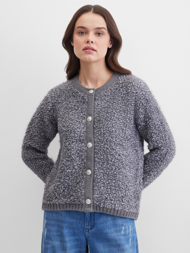 Кардиган с добавлением мохера и шерсти