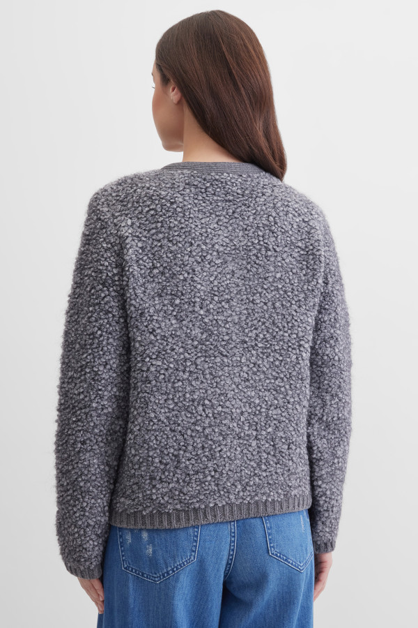 Кардиган с добавлением мохера и шерсти