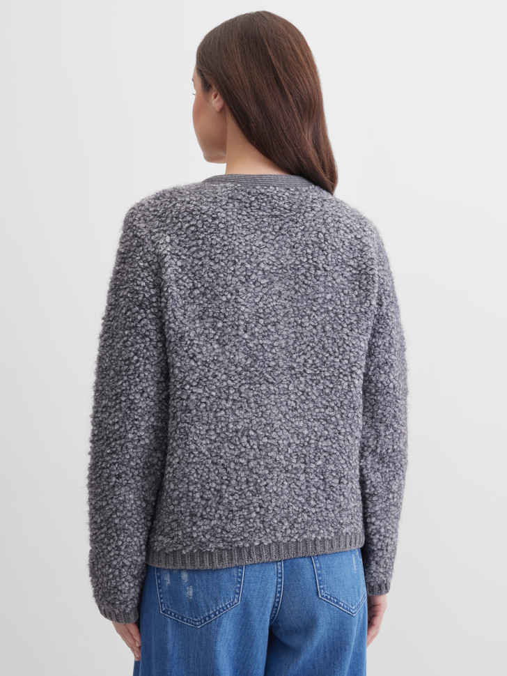 Кардиган с добавлением мохера и шерсти