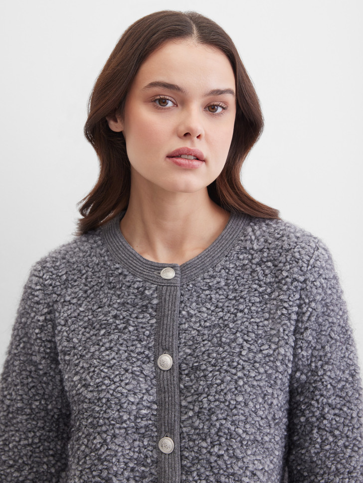 Кардиган с добавлением мохера и шерсти