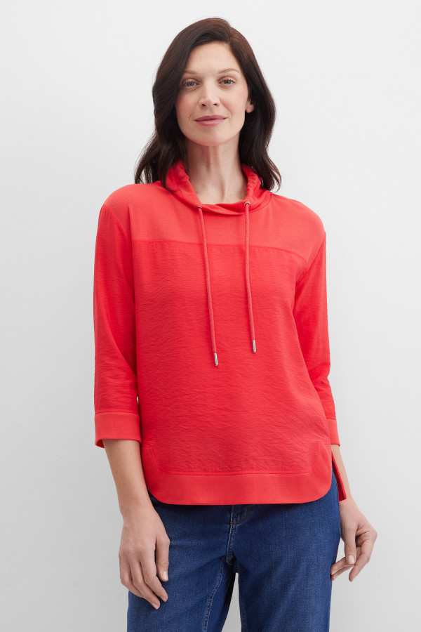 Лонгслив из жатой ткани