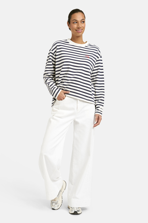 Свитшот свободный в полоску