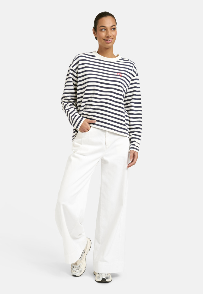 Свитшот свободный в полоску