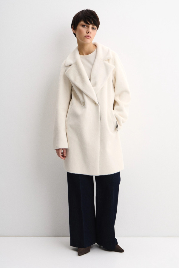 Шуба из искусственного экомеха