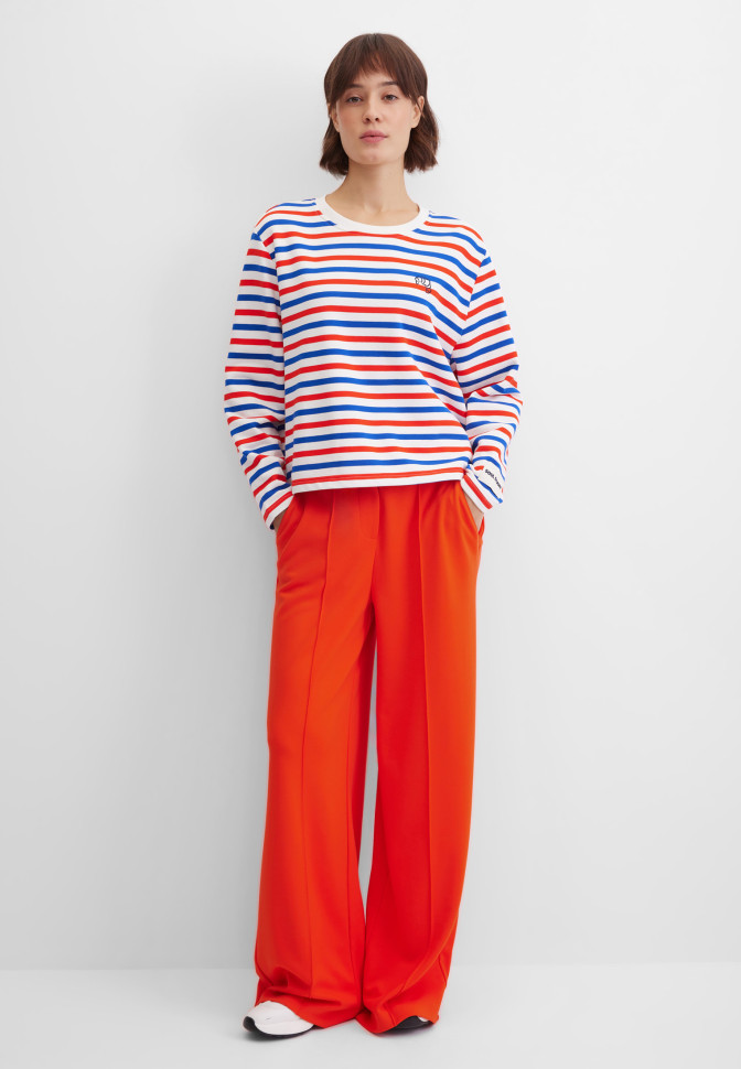 Свитшот свободный в полоску