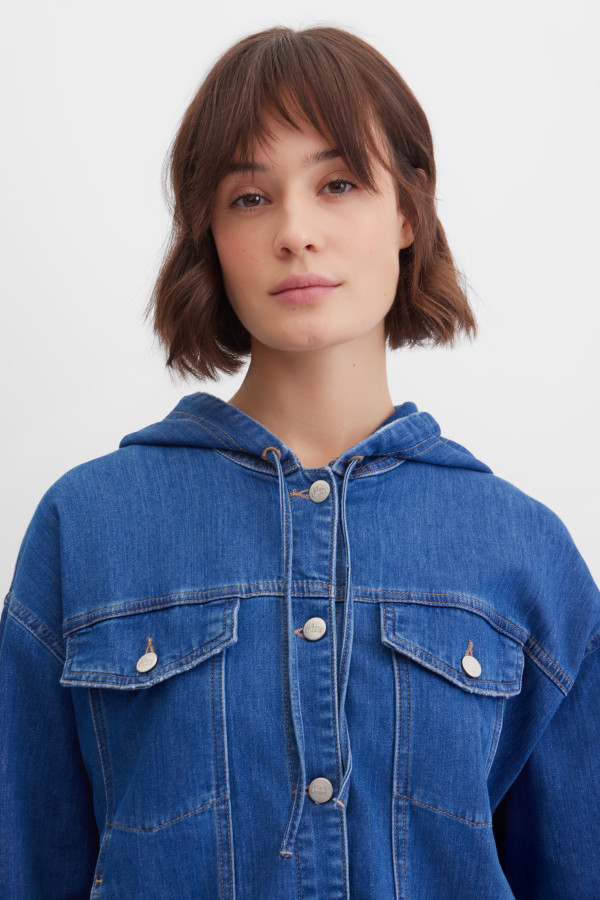 Куртка джинсовая с капюшоном