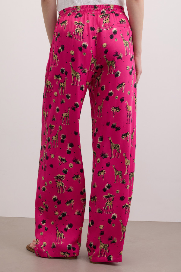 Брюки широкие с принтом