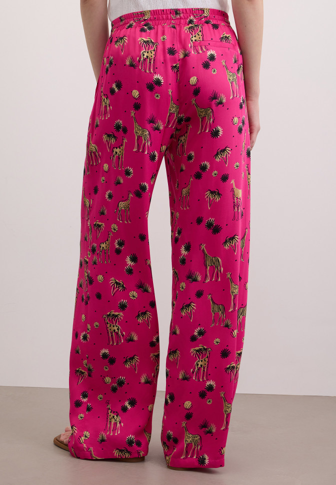 Брюки широкие с принтом