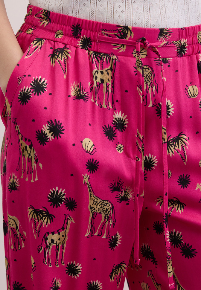 Брюки широкие с принтом