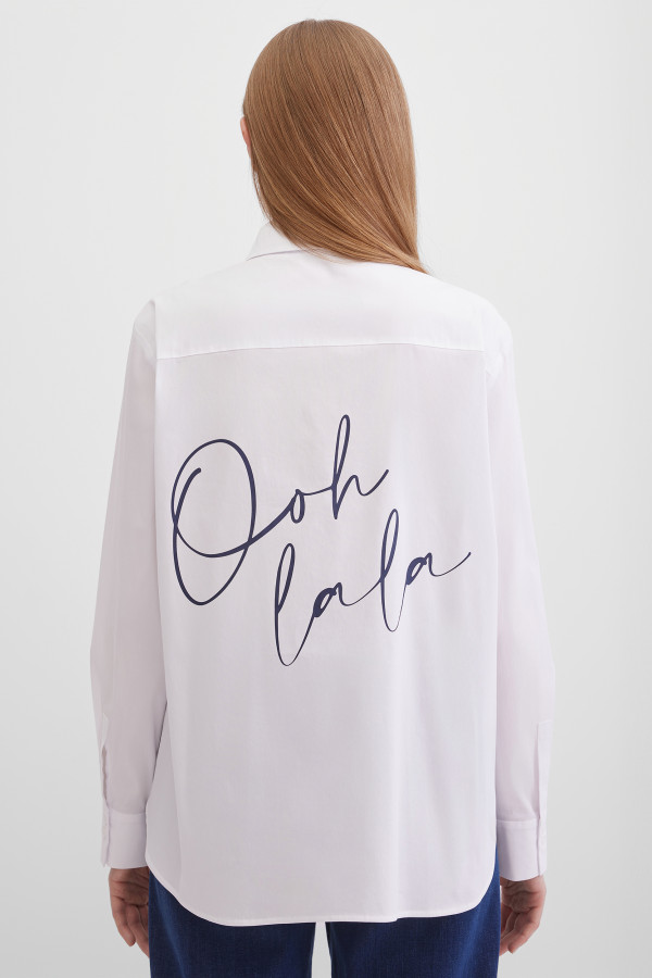 Рубашка с отложным воротником