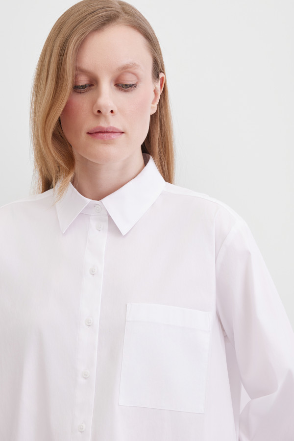 Рубашка с отложным воротником