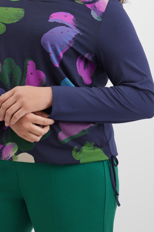 Лонгслив с цветочным принтом