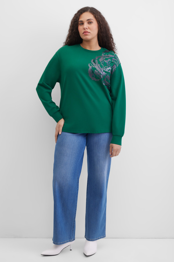 Лонгслив с пайетками